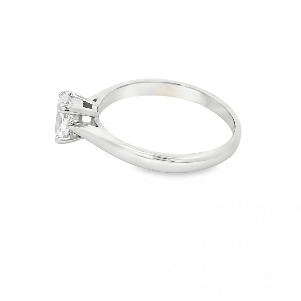 Ladies Platinum 0.41ct Oval Diamond Engagement Ring - Size K