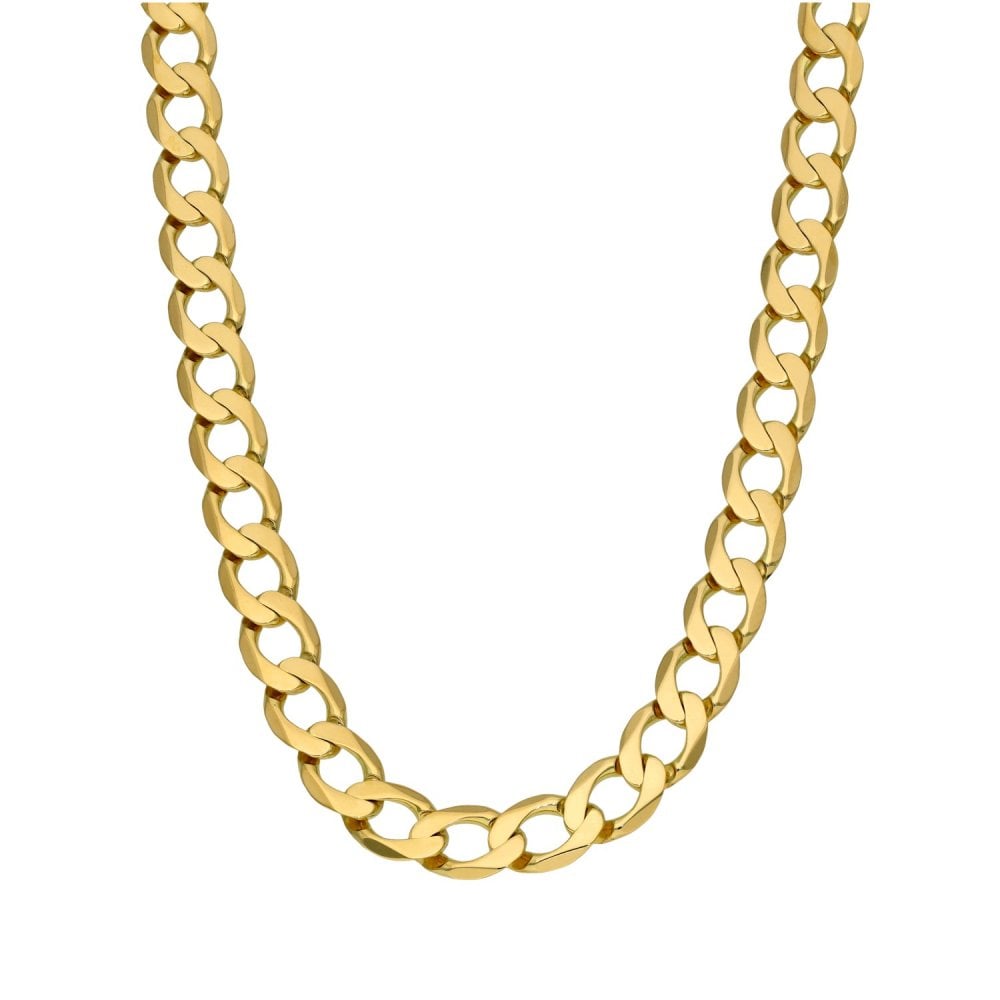 9ct Yellow Gold Curb Chain - 22" - 30.8g