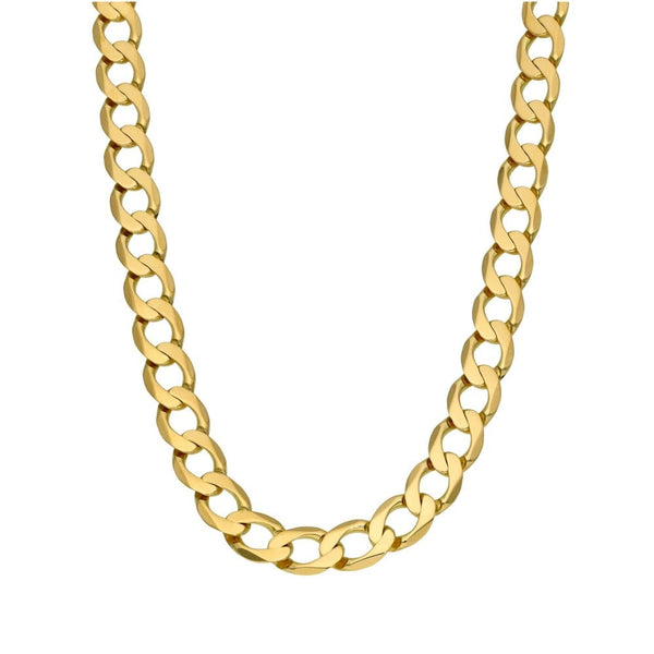 9ct Yellow Gold Curb Chain - 22" - 30.8g