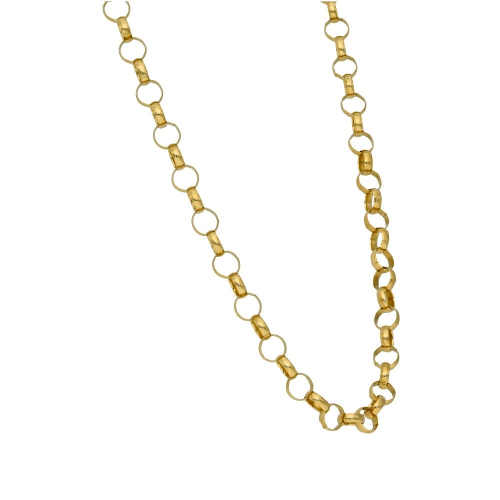 9ct Yellow Gold Belcher Chain - 22" - 10.3g