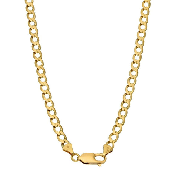9ct Yellow Gold Curb Chain - 22" - 12.3g