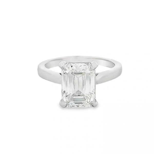 Platinum Certified Diamond Engagement Ring - VVS1 - 3.21ct