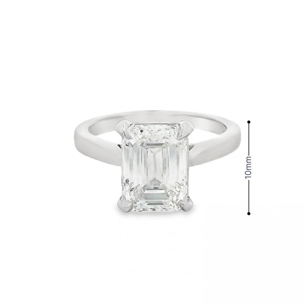 Platinum Certified Diamond Engagement Ring - VVS1 - 3.21ct