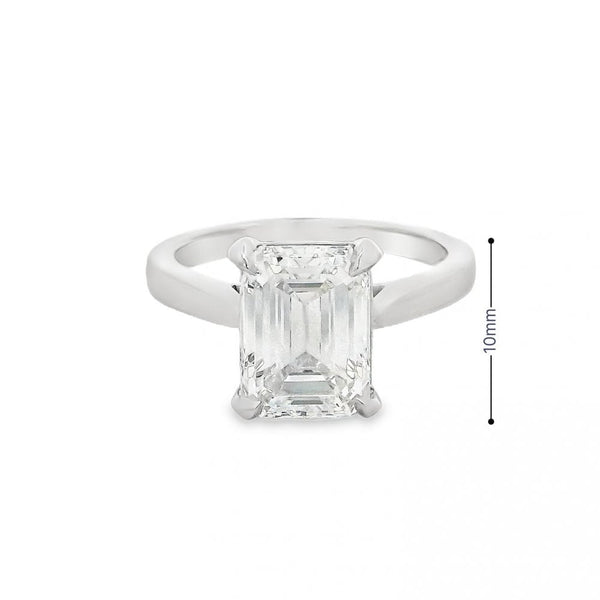 Platinum Certified Diamond Engagement Ring - VVS1 - 3.21ct