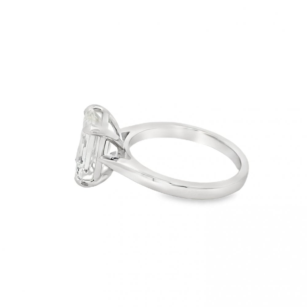 Platinum Certified Diamond Engagement Ring - VVS1 - 3.21ct