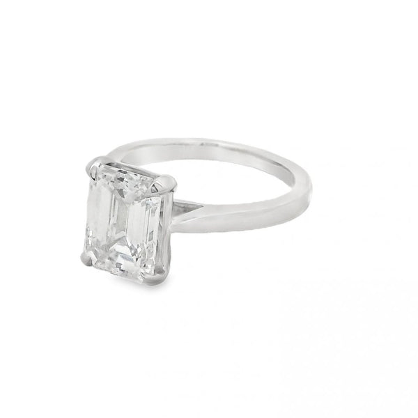 Platinum Certified Diamond Engagement Ring - VVS1 - 3.21ct