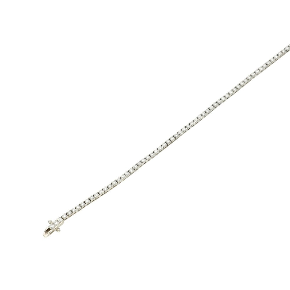 Platinum Diamond Tennis Bracelet - 7" - 6.4g - 1.00ct