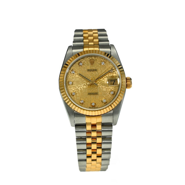 Datejust 31 - Midsize Watch - Champagne Diamond Dial - 1998