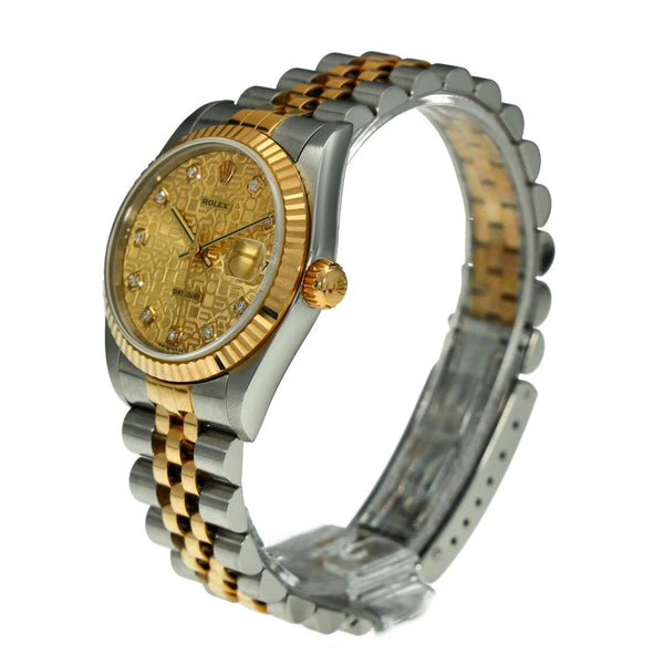 Datejust 31 - Midsize Watch - Champagne Diamond Dial - 1998