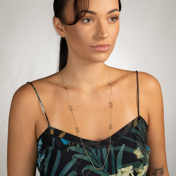 9ct Yellow Gold Infinity Link Necklace - 32"
