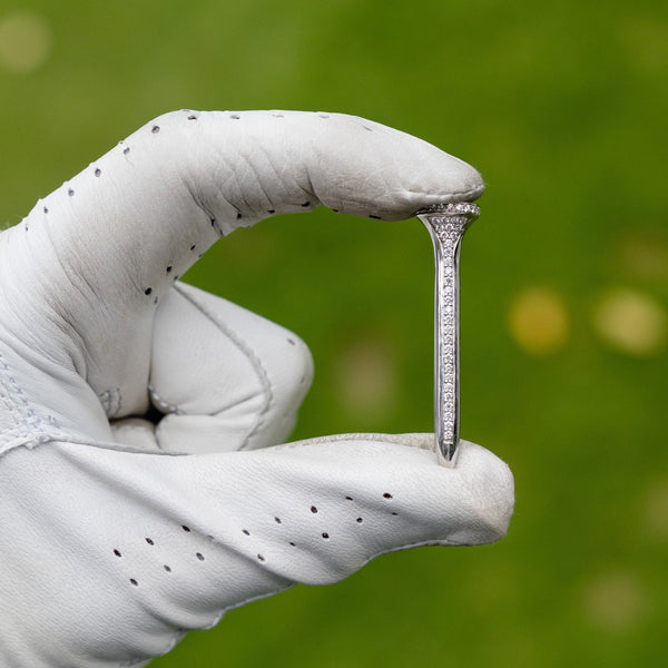 Platinum Diamond Golf Tee - 0.82ct - Lifesize Luxury
