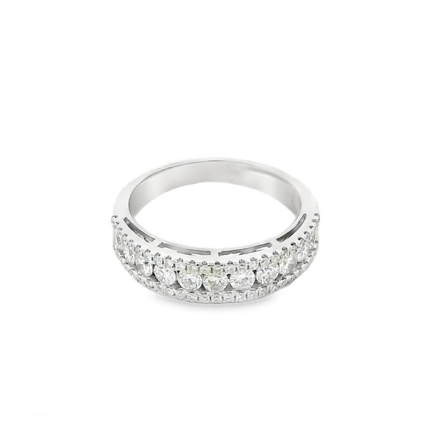 18ct White Gold Diamond Set Half Eternity Ring - 0.80ct