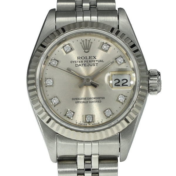 Lady Datejust 69174 - Silver Diamond Dial - 1992