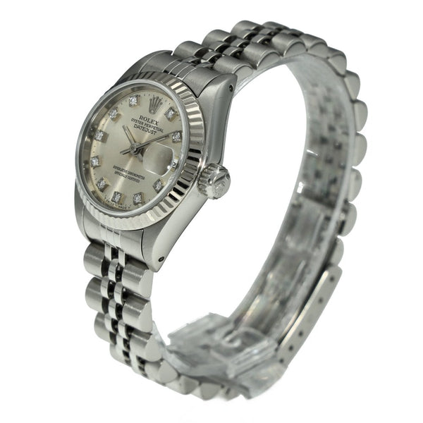Lady Datejust 69174 - Silver Diamond Dial - 1992