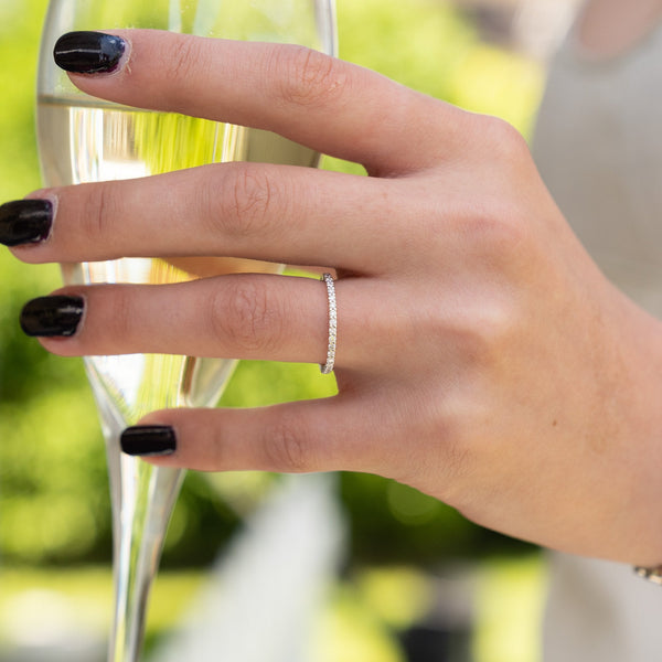 Ladies 18ct White Gold Diamond Half Eternity Ring
