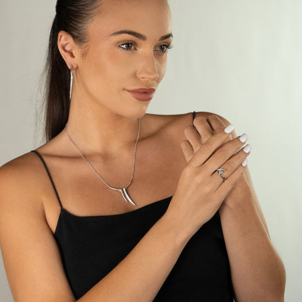 Entwined Inward Engagement Ring - Platinum & 0.50ct Diamond