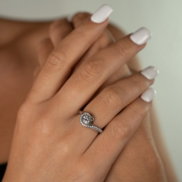 Entwined Engagement Ring - 18ct White Gold & 0.50ct Diamond