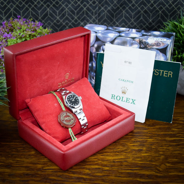 Oyster Perpetual 67180 - Ladies Watch - Black Dial - 1998