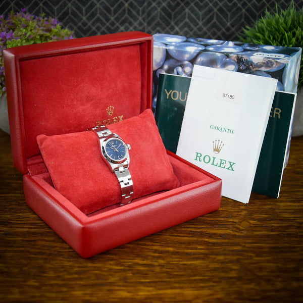 Oyster Perpetual 67180 - Ladies Watch - Blue Dial - 1998