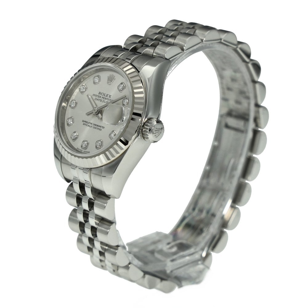 Lady Datejust 179174 - Silver Diamond Dial - 2012