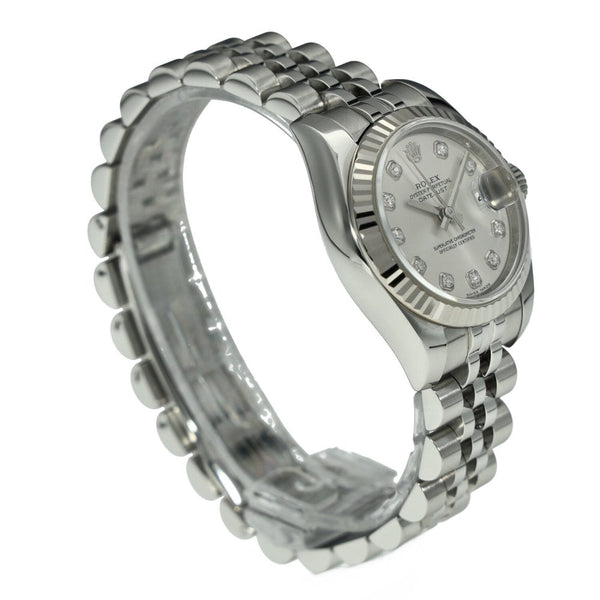 Lady Datejust 179174 - Silver Diamond Dial - 2012