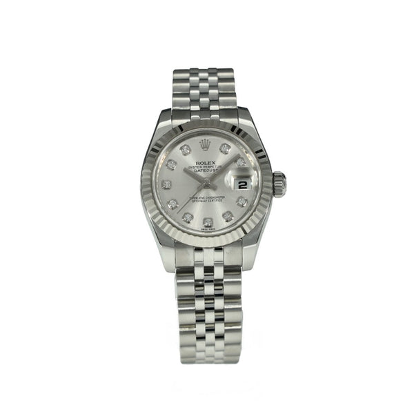 Lady Datejust 179174 - Silver Diamond Dial - 2010