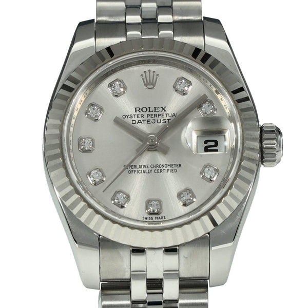 Lady Datejust 179174 - Silver Diamond Dial - 2010