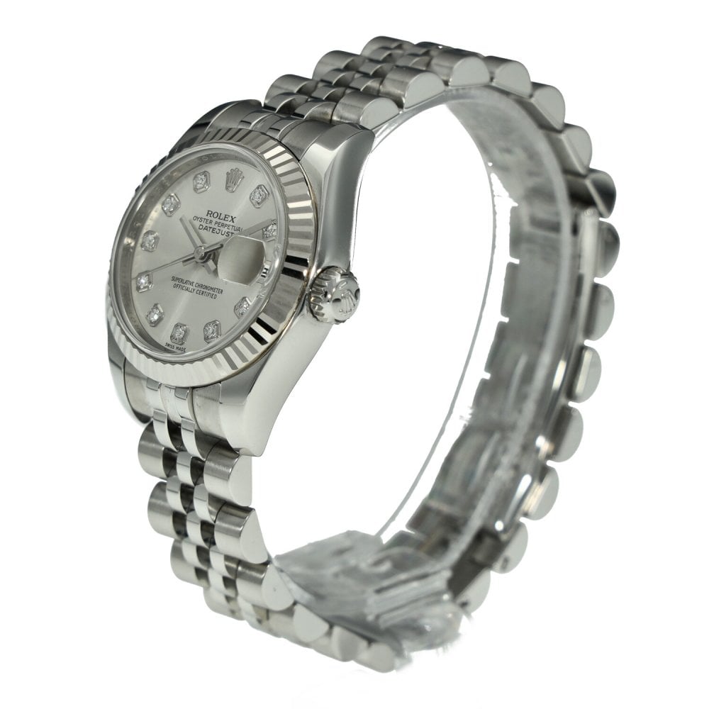 Lady Datejust 179174 - Silver Diamond Dial - 2010