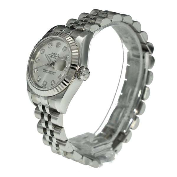 Lady Datejust 179174 - Silver Diamond Dial - 2010
