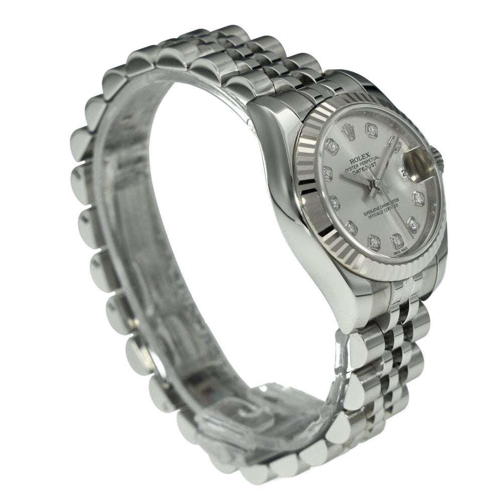 Lady Datejust 179174 - Silver Diamond Dial - 2010