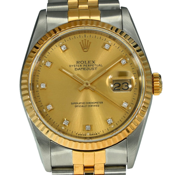 Datejust 36 16233 - Gents Watch - Diamond Dial - 1991