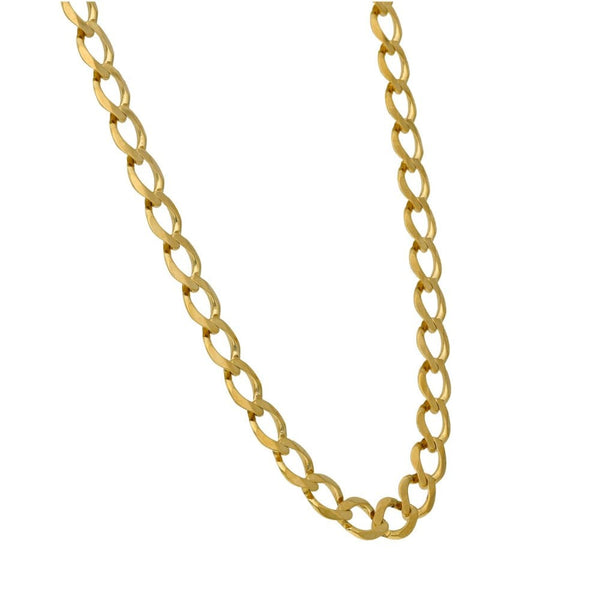 Gents 9ct Yellow Gold Curb Chain - 22" - 18.8g