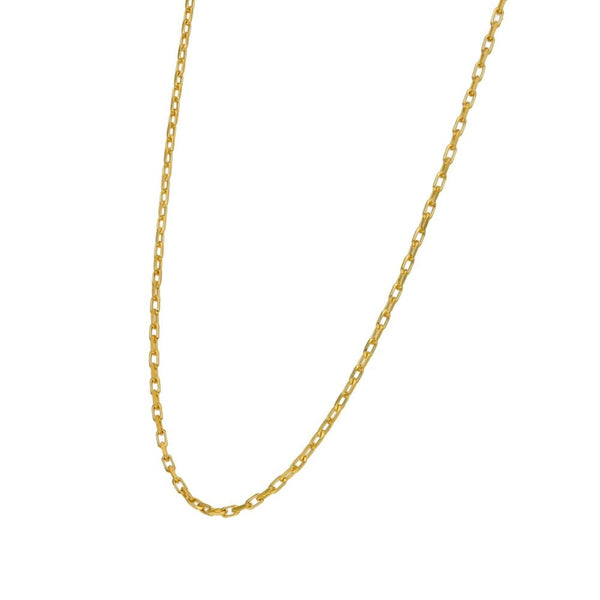 Ladies 9ct Yellow Gold Oval Belcher Chain - 22" - 4.0g