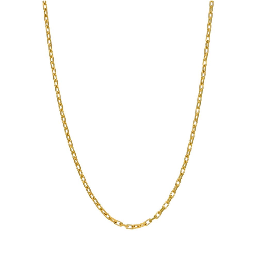 Ladies 9ct Yellow Gold Oval Belcher Chain - 22" - 4.0g