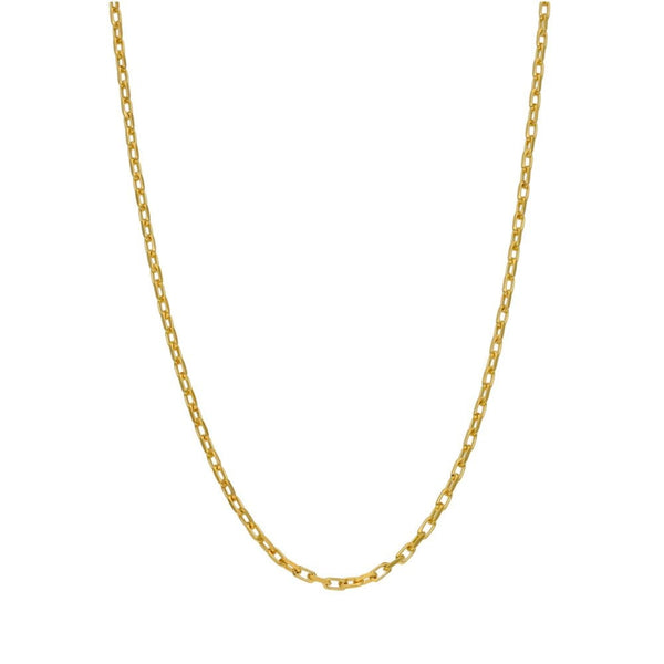 Ladies 9ct Yellow Gold Oval Belcher Chain - 22" - 4.0g