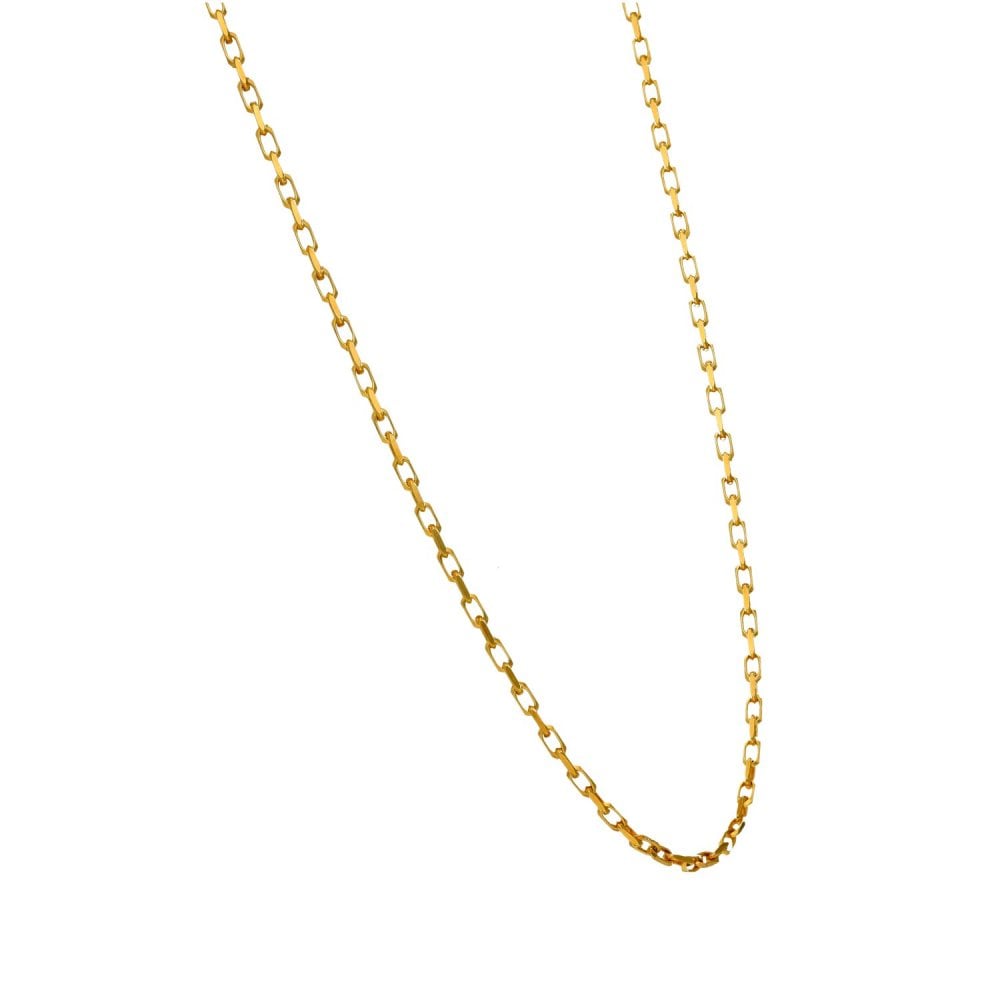 Ladies 9ct Yellow Gold Oval Belcher Chain - 22" - 4.0g