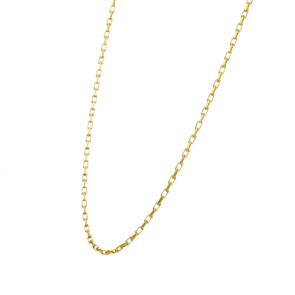 Ladies 9ct Yellow Gold Oval Belcher Chain - 22" - 4.0g