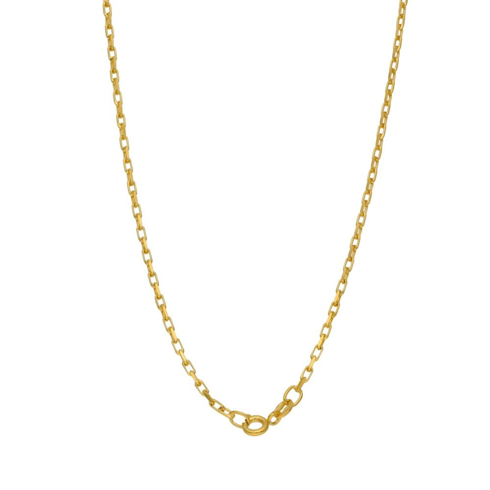 Ladies 9ct Yellow Gold Oval Belcher Chain - 22" - 4.0g