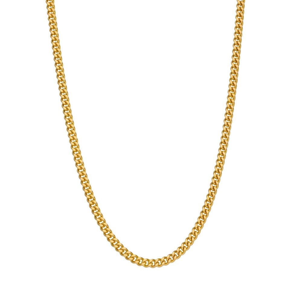 9ct Yellow Gold Closed Curb Chain - 30" - 16.8g