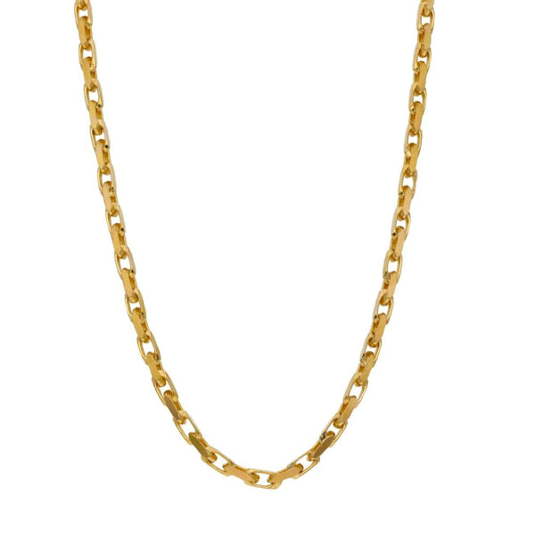9ct Yellow Gold Belcher Paper Link Chain - 18" - 14.5g