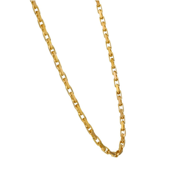 9ct Yellow Gold Belcher Paper Link Chain - 18" - 14.5g