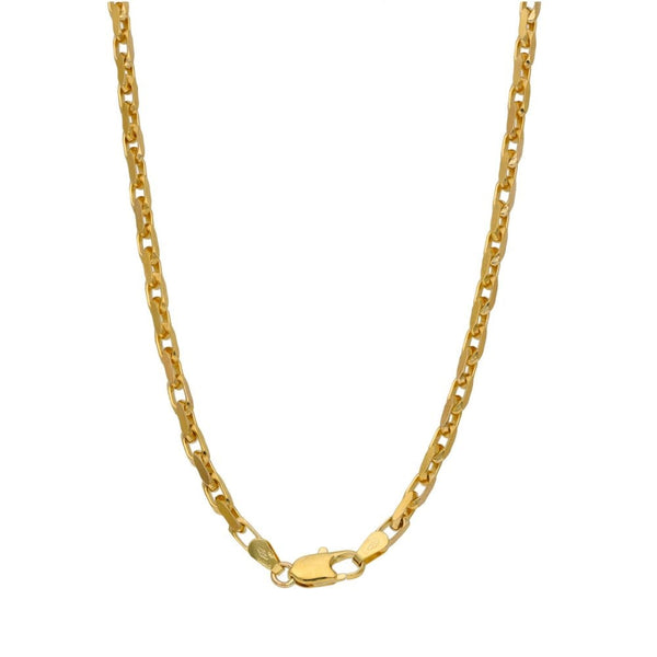 9ct Yellow Gold Belcher Paper Link Chain - 18" - 14.5g