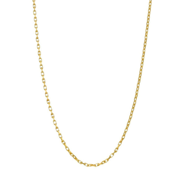 Ladies 9ct Yellow Gold Oval Belcher Chain - 22" - 2.9g