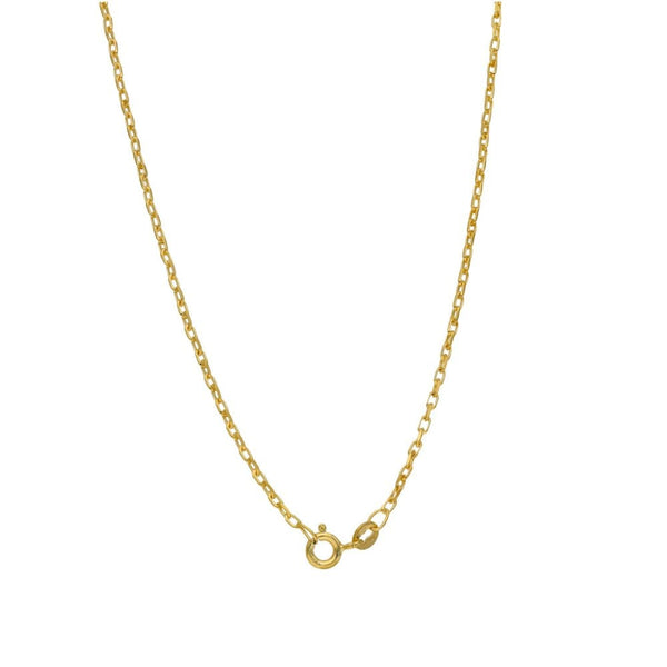 Ladies 9ct Yellow Gold Oval Belcher Chain - 22" - 2.9g