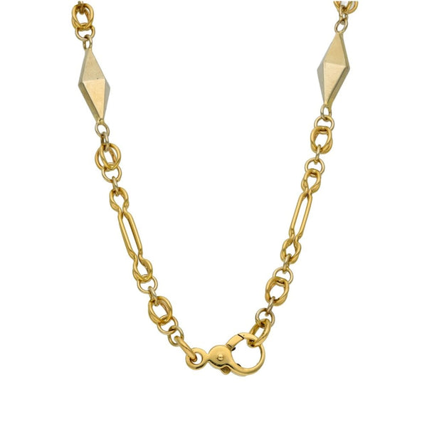 Ladies 9ct Yellow Gold Fancy Link Chain - 33" - 29.5g