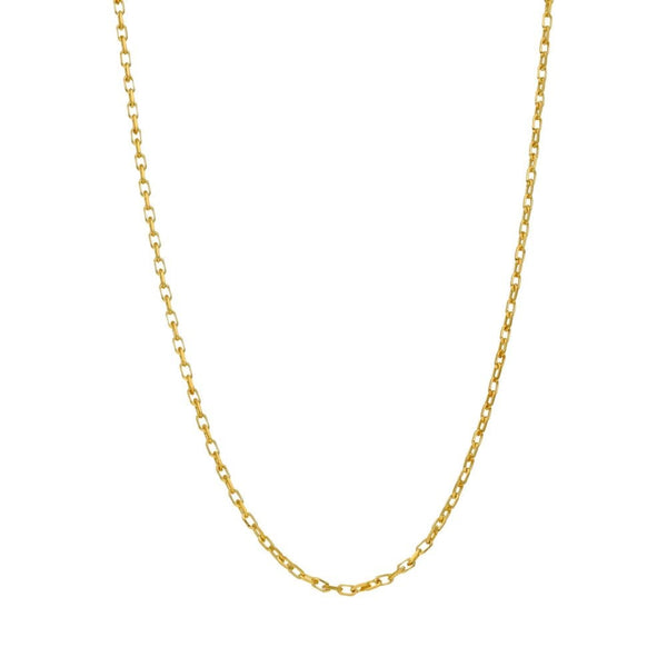 Ladies 9ct Yellow Gold Oval Belcher Chain - 22" - 2.9g