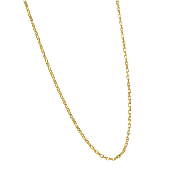 Ladies 9ct Yellow Gold Oval Belcher Chain - 22" - 2.9g