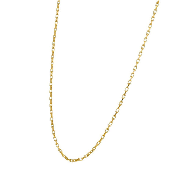 Ladies 9ct Yellow Gold Oval Belcher Chain - 22" - 2.9g