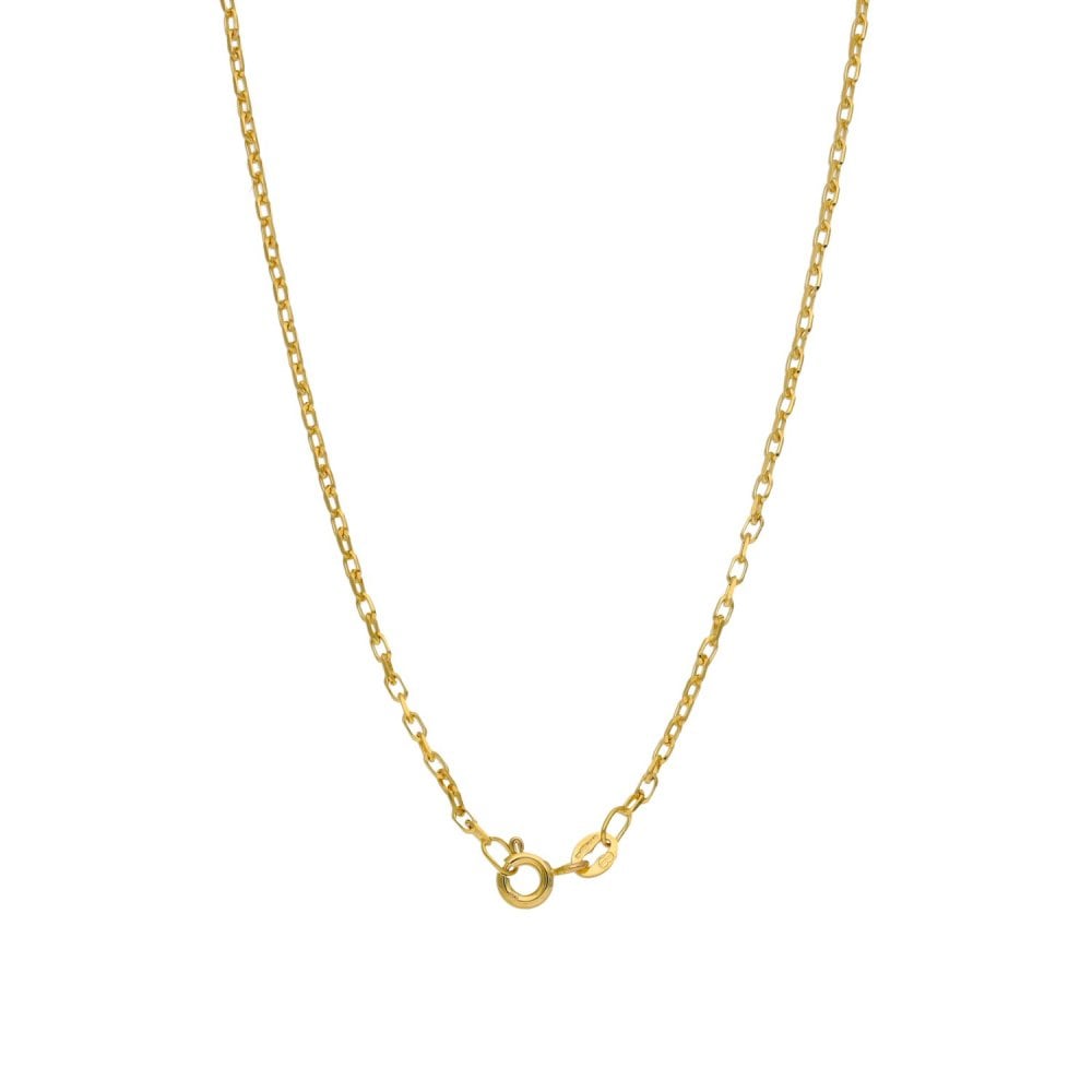 Ladies 9ct Yellow Gold Oval Belcher Chain - 22" - 2.9g