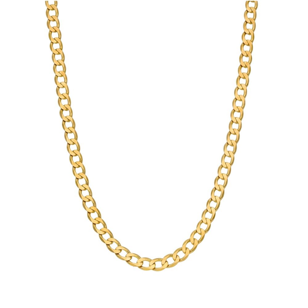 Pre-Owned 9ct Yellow Gold Curb Chain - 18" - 9.0g